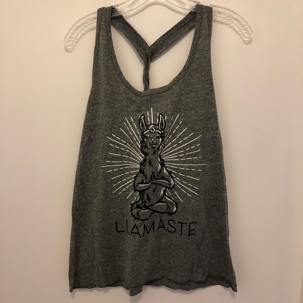 Llamaste Twisted Back Yoga Tank NWOT